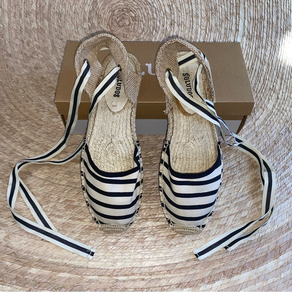 Soludos Striped Canvas Espadrille - Size 8.5